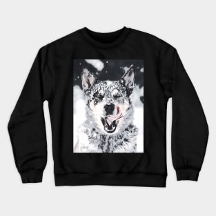 Wolf snow dog Crewneck Sweatshirt